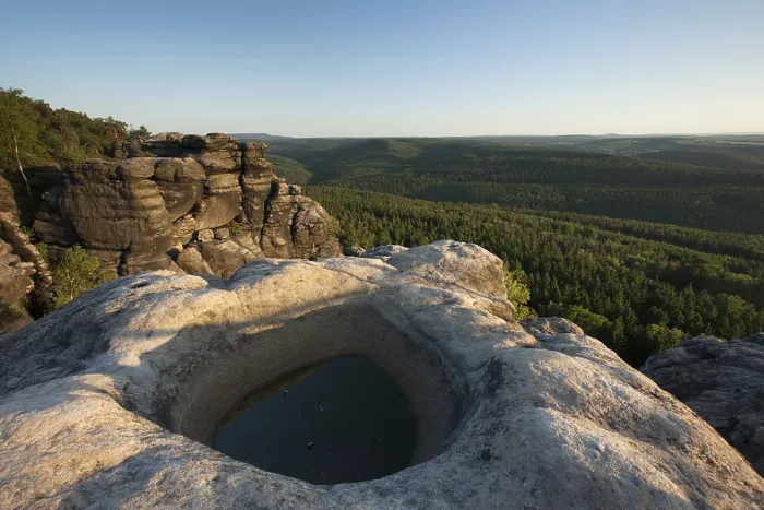 Framed Print : Sacrificial Cauldron Print, Pfaffenstein Mountain, Saxony Germany Framed Print : Sacrificial Cauldron Print, Pfaffenstein Mountain, Saxony Germany