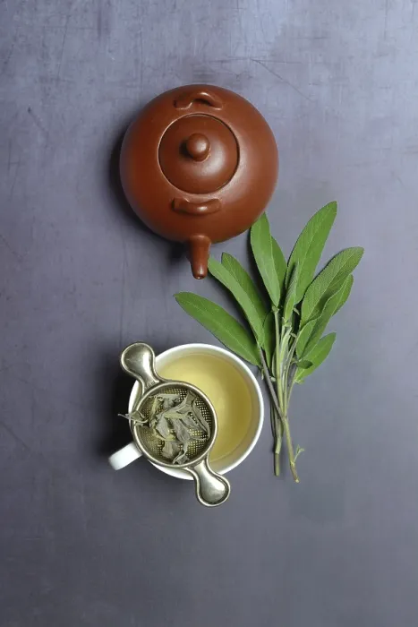 Framed Print : Sage Tea Print in German Style Framed Print : Sage Tea Print in German Style
