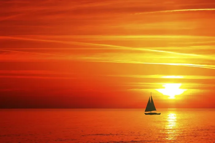 Framed Print : Sailing on Sunset Print Framed Print : Sailing on Sunset Print