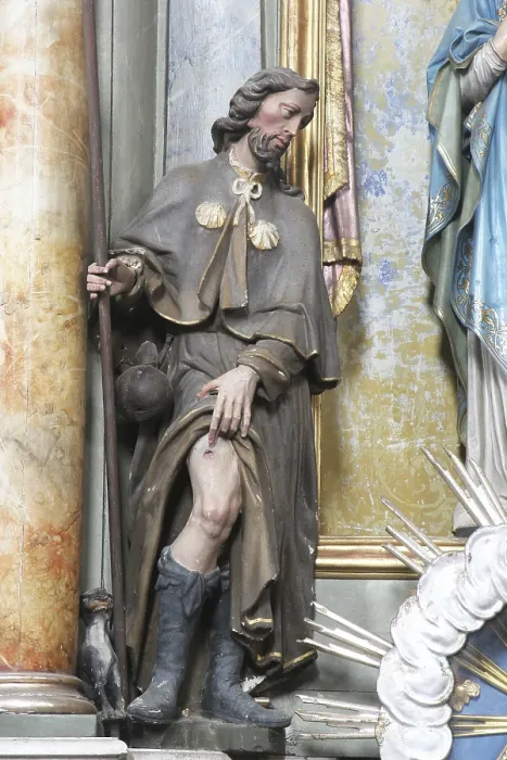 Framed Print : Saint Roch Print - Medieval Saint Depiction