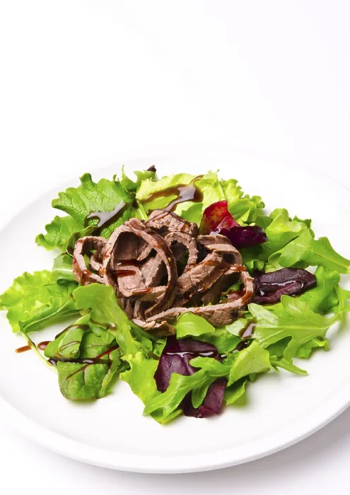 Framed Print : Salad Beef Strips Print Framed Print : Salad Beef Strips Print