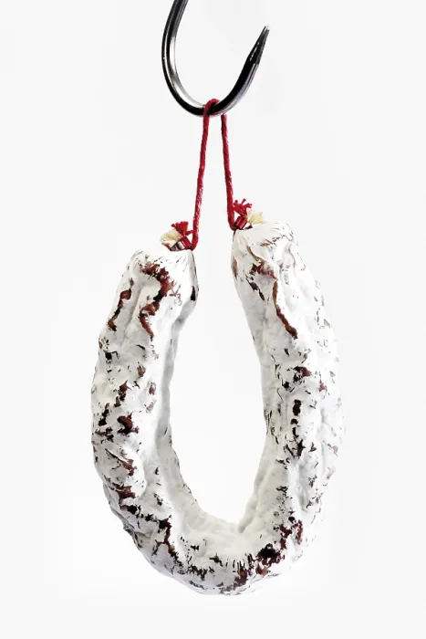 Framed Print : Salami on a Hook Print Framed Print : Salami on a Hook Print