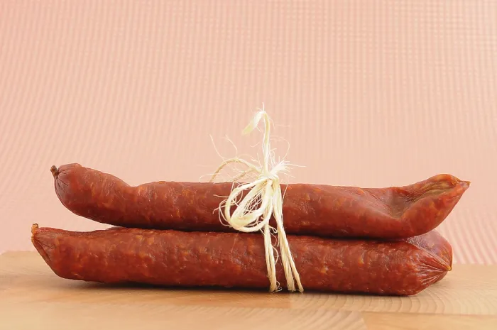 Framed Print : Two Salami Tied Together Print Framed Print : Two Salami Tied Together Print