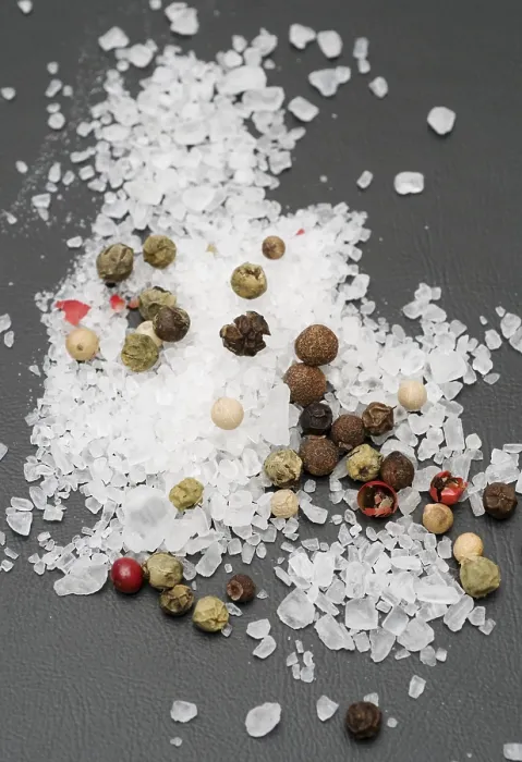 Framed Print : Salt and Mixed Peppercorns Print Framed Print : Salt and Mixed Peppercorns Print