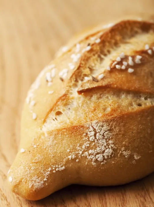Framed Print : Salted Bread Rolls on Oak Table Print Framed Print : Salted Bread Rolls on Oak Table Print