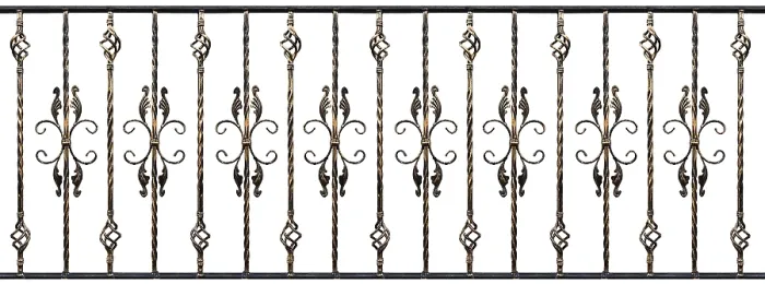 Framed Print : Samples of Forged Handrails with Gilding Effect Print Framed Print : Samples of Forged Handrails with Gilding Effect Print
