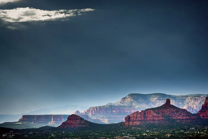 Framed Print : Sedona Sandstone Cliffs Evening Light Print