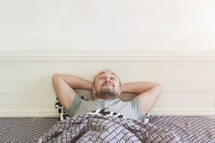 Framed Print : European Man Sleeping Well Print Framed Print : European Man Sleeping Well Print