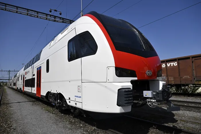 Framed Print : SBB Double-Decker Passenger Train Print Framed Print : SBB Double-Decker Passenger Train Print