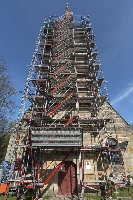Framed Print : Scaffolding at St. Egidienkirche, Beerbach, Germany Print Framed Print : Scaffolding at St. Egidienkirche, Beerbach, Germany Print