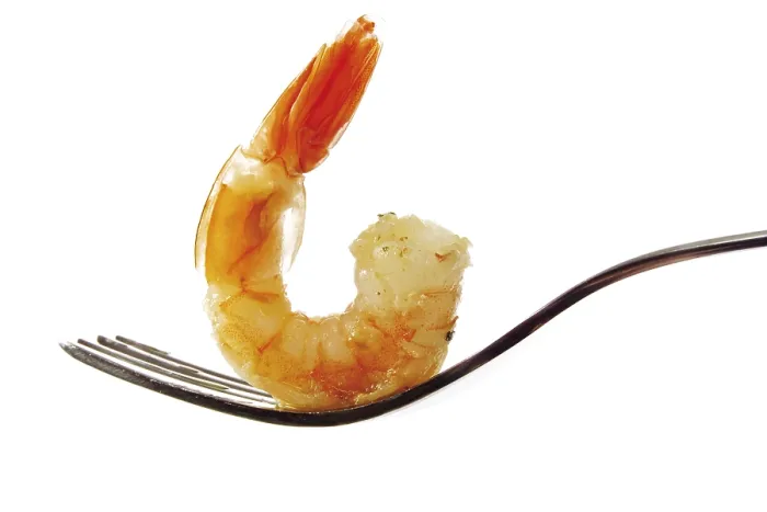 Framed Print : Scampi on a fork Print Framed Print : Scampi on a fork Print