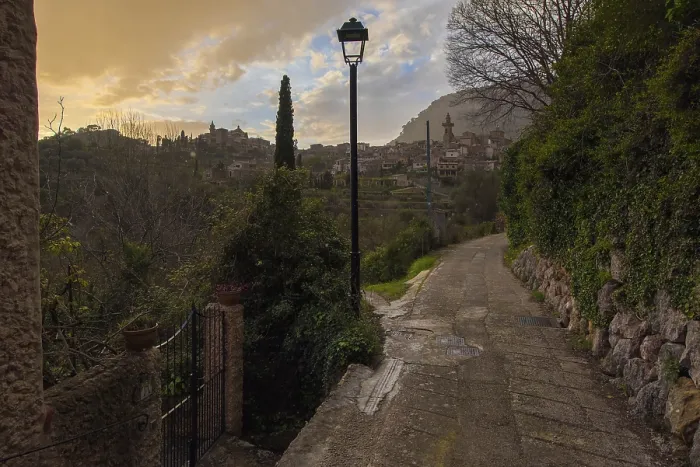 Framed Print : Valldemossa Scenic Pathway Print at Sunset Framed Print : Valldemossa Scenic Pathway Print at Sunset