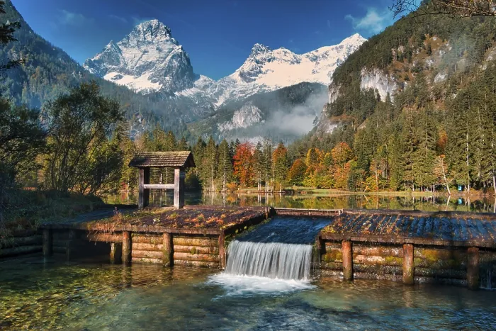 Framed Print : Schiederweiher in Autumn Print, Upper Austria Framed Print : Schiederweiher in Autumn Print, Upper Austria