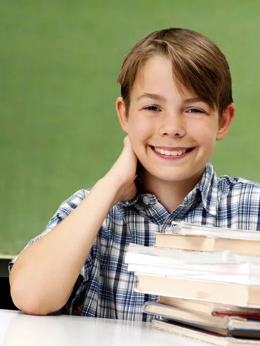 Framed Print : Schoolboy in Front of a School Blackboard Print Framed Print : Schoolboy in Front of a School Blackboard Print
