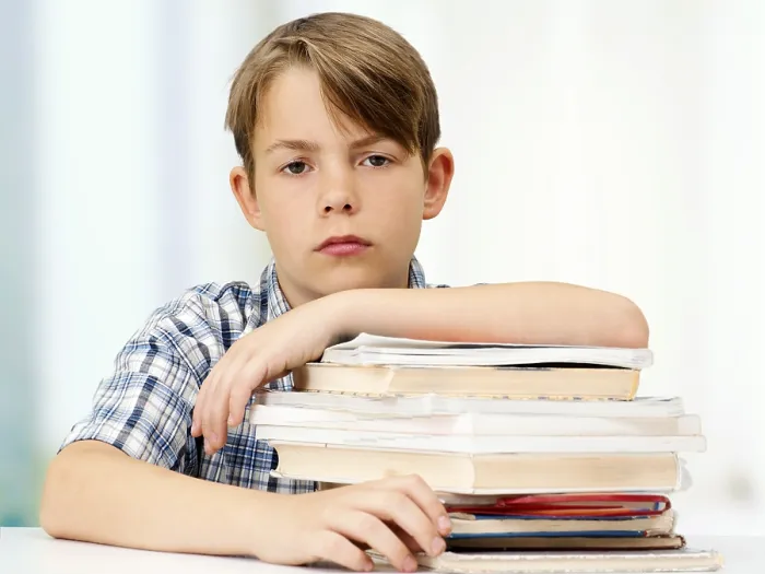Framed Print : Schoolboy with Books Print Framed Print : Schoolboy with Books Print