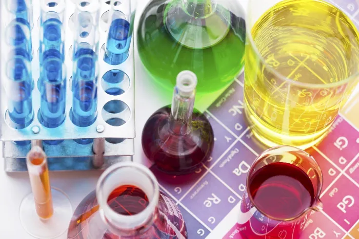 Framed Print : Science Elements with Chemicals Assortment Print Framed Print : Science Elements with Chemicals Assortment Print
