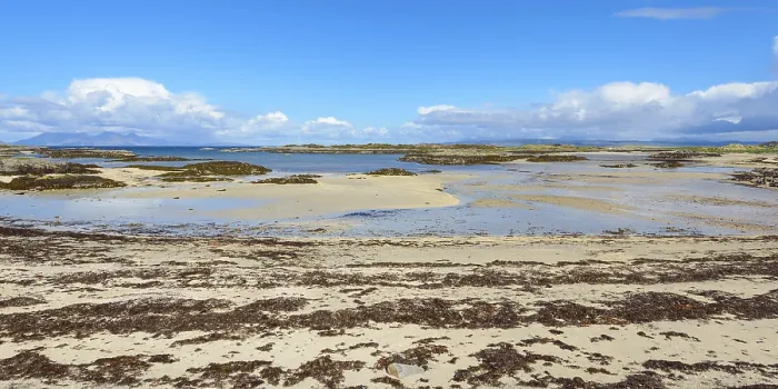 Framed Print : Scottish Coast Print with Spring Beach, Mallaig Framed Print : Scottish Coast Print with Spring Beach, Mallaig
