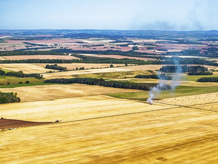 Framed Print : Scottish Fields Print from a Drone, Jedburgh UK Framed Print : Scottish Fields Print from a Drone, Jedburgh UK