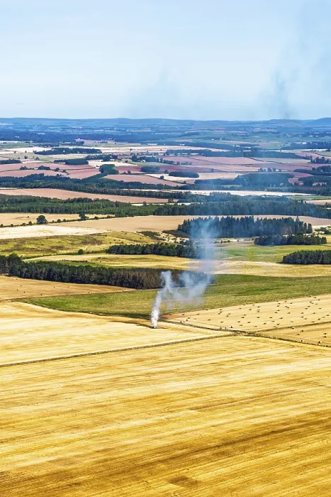 Framed Print : Scottish Fields Print - Waterloo Monument from a Drone Framed Print : Scottish Fields Print - Waterloo Monument from a Drone