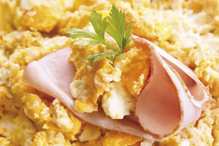 Framed Print : Scrambled Egg with Ham Print Framed Print : Scrambled Egg with Ham Print