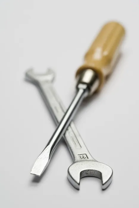 Framed Print : Screwdriver and Wrench Print Framed Print : Screwdriver and Wrench Print