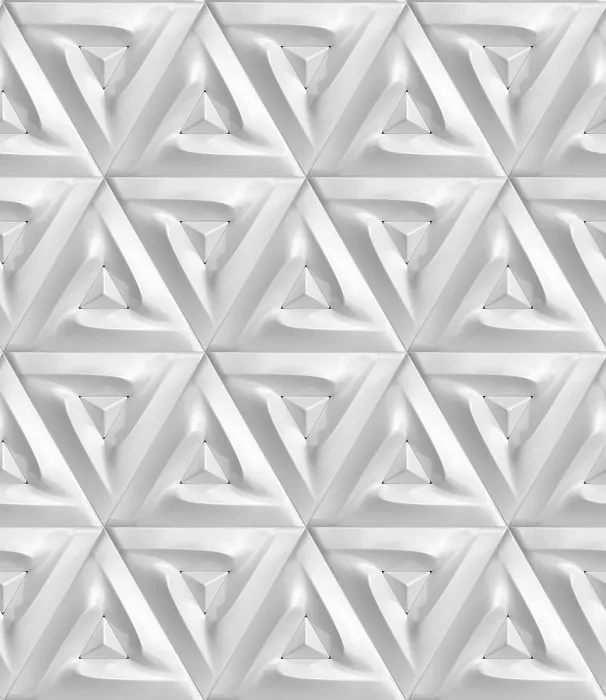 Framed Print : Seamless 3D Geometric Pattern Print in Monochrome Framed Print : Seamless 3D Geometric Pattern Print in Monochrome