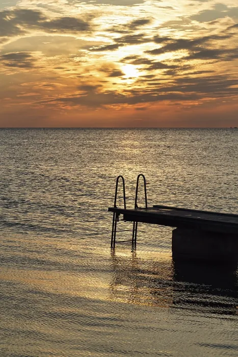 Framed Print : Seaside Jetty Print, Baltic Sea Sunset Framed Print : Seaside Jetty Print, Baltic Sea Sunset