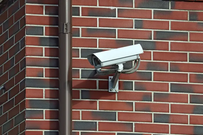 Framed Print : House Security Camera Print - Wall Installation Framed Print : House Security Camera Print - Wall Installation