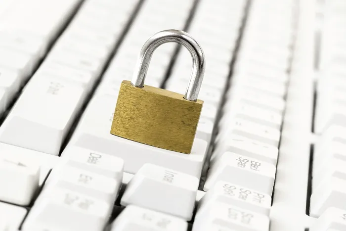 Framed Print : Security Concept Print: Padlock on Computer Keyboard Framed Print : Security Concept Print: Padlock on Computer Keyboard