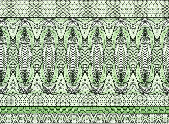 Framed Print : Security Pattern Print on Share Certificate, Detail View Framed Print : Security Pattern Print on Share Certificate, Detail View