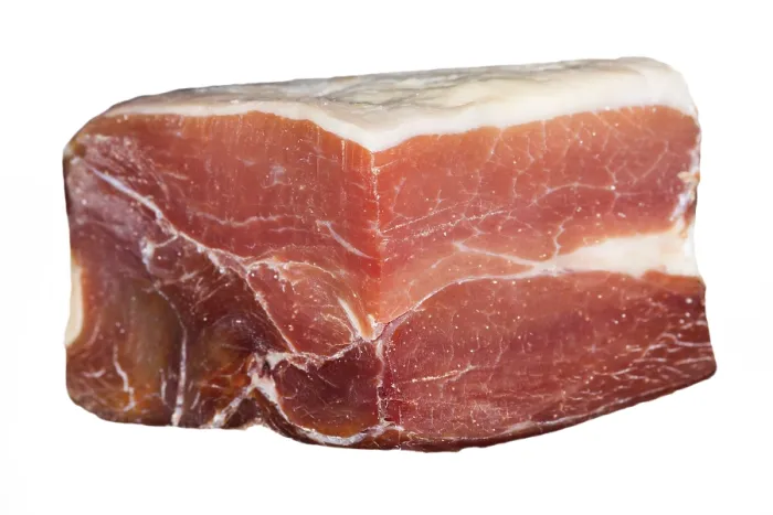 Framed Print : Serrano Ham Print on White Background Framed Print : Serrano Ham Print on White Background