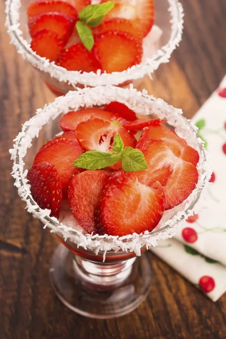 Framed Print : Strawberry over Tapioca Print Framed Print : Strawberry over Tapioca Print