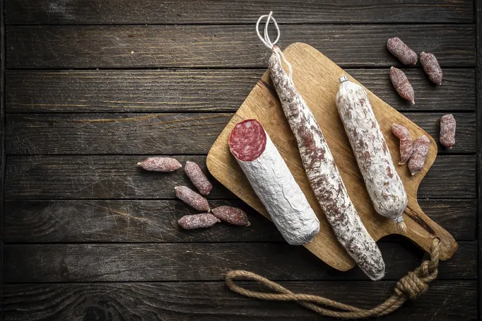 Framed Print : Set of Sausages Print