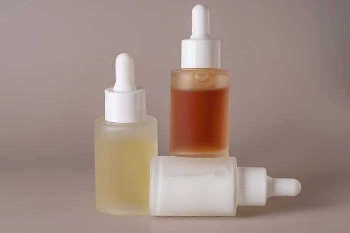 Framed Print : Minimalist Dropper Bottles Print Framed Print : Minimalist Dropper Bottles Print