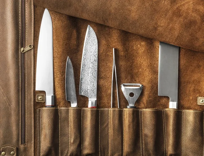 Framed Print : Set of Professional Cook Tools Print - View from Above Framed Print : Set of Professional Cook Tools Print - View from Above