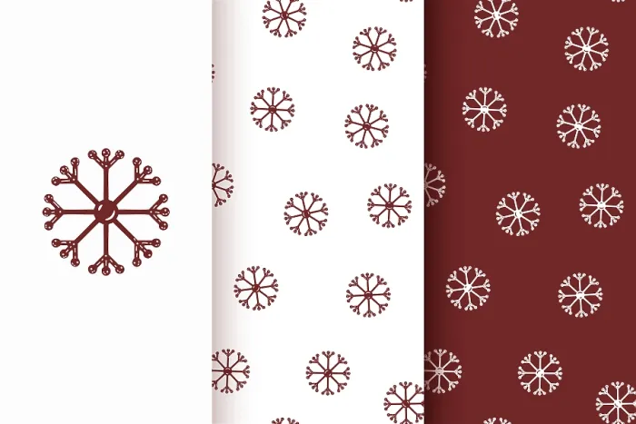 Framed Print : Red Snowflakes Seamless Print Patterns Framed Print : Red Snowflakes Seamless Print Patterns