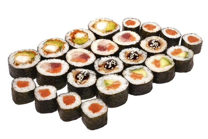 Framed Print : Sushi Print on White Background Framed Print : Sushi Print on White Background