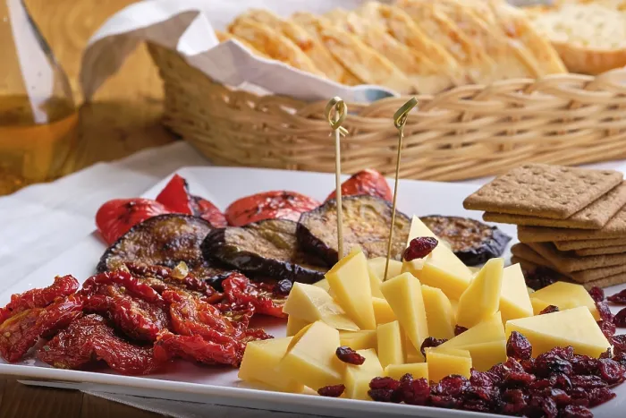 Framed Print : Set of Appetizers for Wine and Cheese Print Framed Print : Set of Appetizers for Wine and Cheese Print