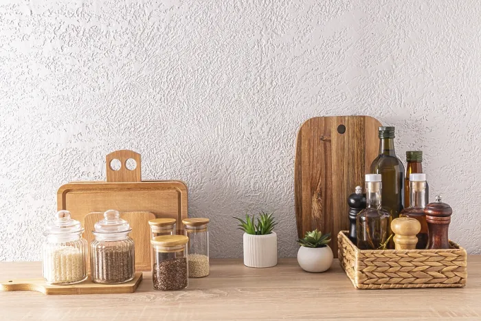 Framed Print : Modern Kitchen Utensils and Storage Print Framed Print : Modern Kitchen Utensils and Storage Print