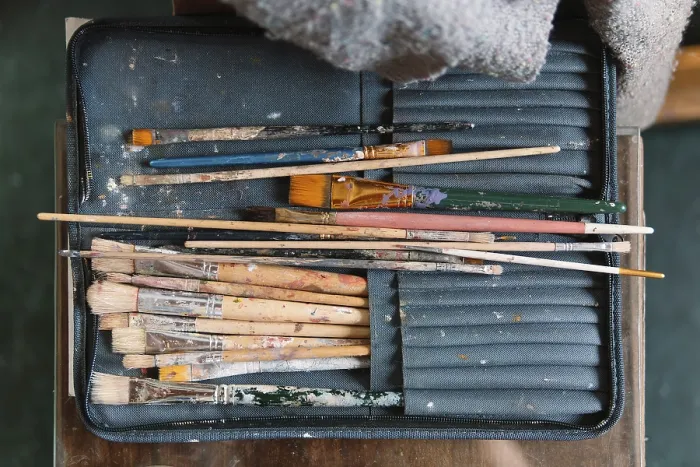 Framed Print : A Set of Well-Worn Paintbrushes Print Framed Print : A Set of Well-Worn Paintbrushes Print