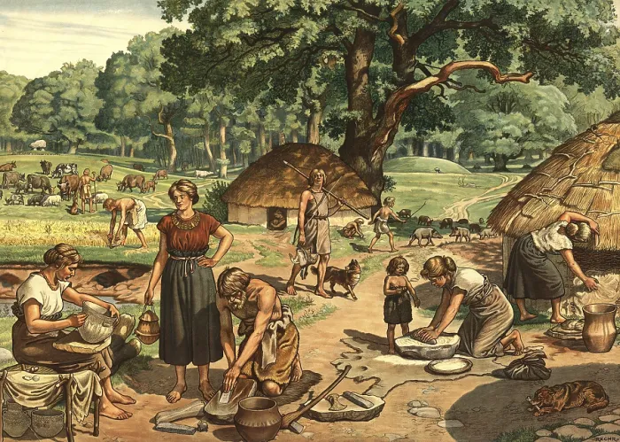 Framed Print : Early Stone Age Settlement Print Framed Print : Early Stone Age Settlement Print