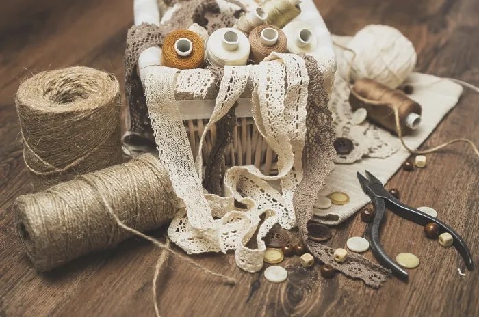 Framed Print : Sewing Concept Print: Thread, Buttons and Needles Framed Print : Sewing Concept Print: Thread, Buttons and Needles
