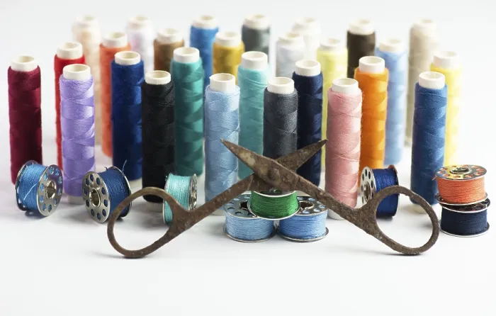 Framed Print : Sewing Thread Tailoring Print