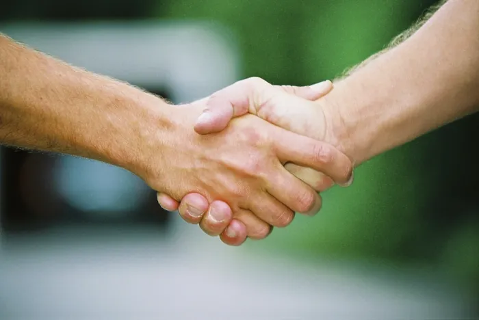 Framed Print : Shake Hands Print by imageBROKER Framed Print : Shake Hands Print by imageBROKER