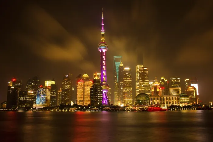 Framed Print : Shanghai Print at Night Framed Print : Shanghai Print at Night