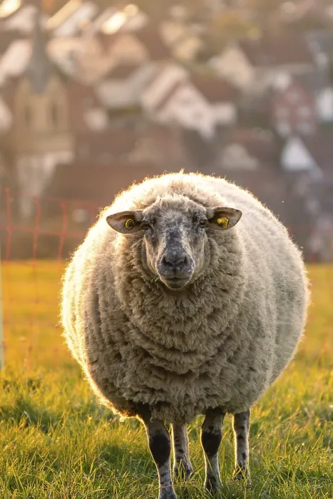 Framed Print : Sheep in the Evening Sun, Gechingen Print Framed Print : Sheep in the Evening Sun, Gechingen Print