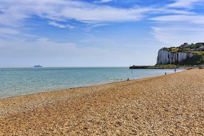 Framed Print : Kingsdown Beach Print, Dover, Kent Coastline Framed Print : Kingsdown Beach Print, Dover, Kent Coastline