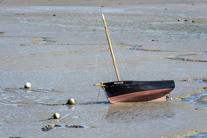 Framed Print : Ship in the Wadden Sea, Cancale Print Framed Print : Ship in the Wadden Sea, Cancale Print