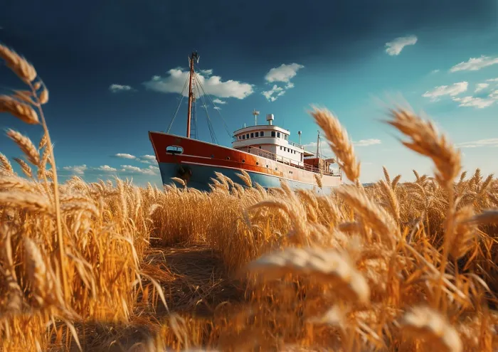 Framed Print : A Ship Sails Through a Wheat Field Print Framed Print : A Ship Sails Through a Wheat Field Print