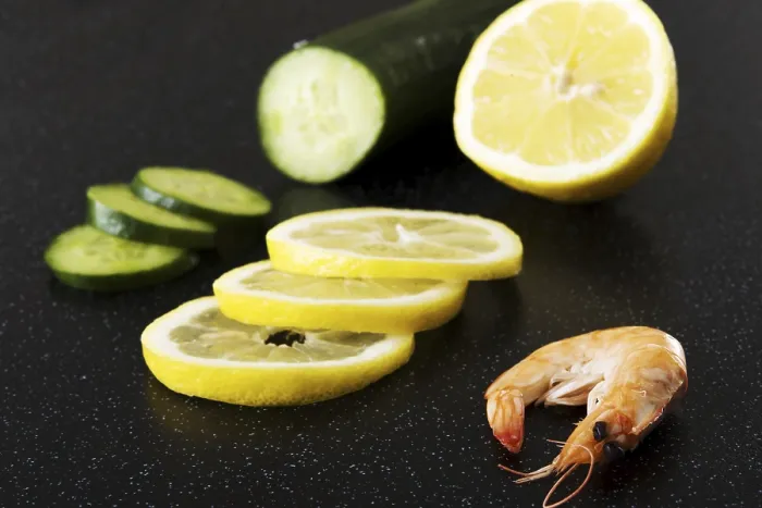 Framed Print : Shrimp on Table Print Framed Print : Shrimp on Table Print